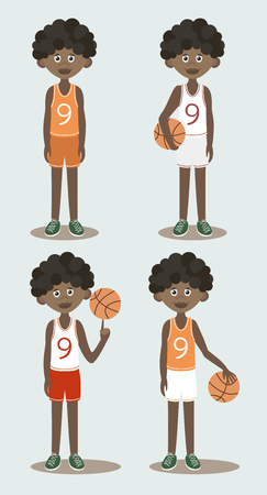 Basketball players setのイラスト素材