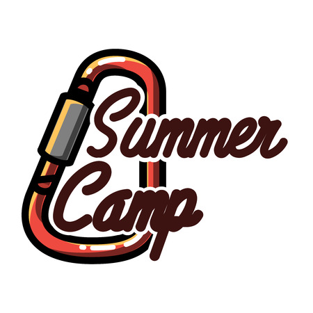 Color vintage summer camp emblemのイラスト素材