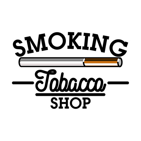 Color vintage tobacco shop emblemのイラスト素材