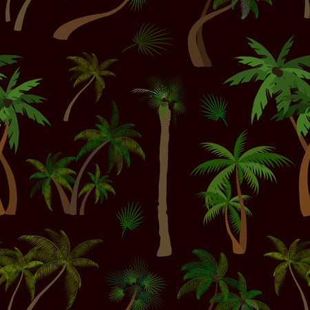 Palm collection patternのイラスト素材