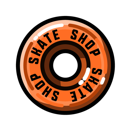 Color vintage skate shop emblemのイラスト素材