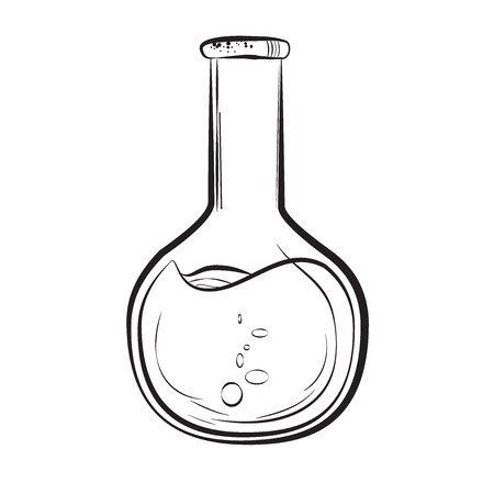 Sketch of test tubeのイラスト素材