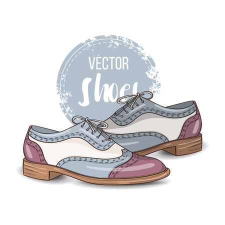 Fashion vector color womens shoes.のイラスト素材