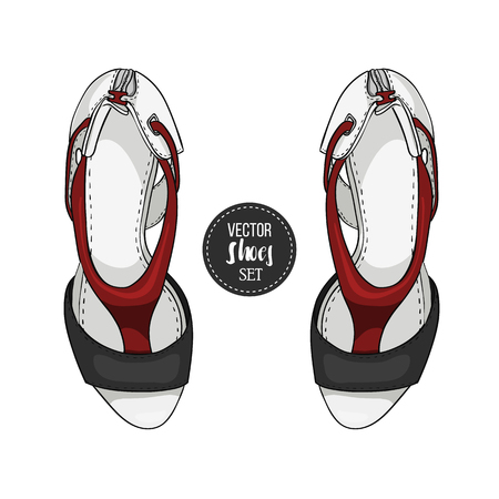 Fashionvector color womens shoes.のイラスト素材