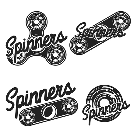 Vintage spinners emblemsのイラスト素材