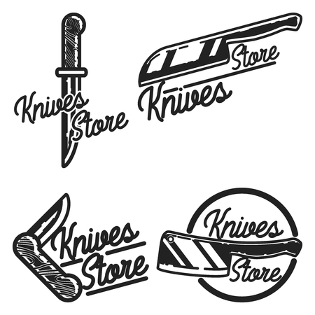 Vintage knives store emblemsのイラスト素材