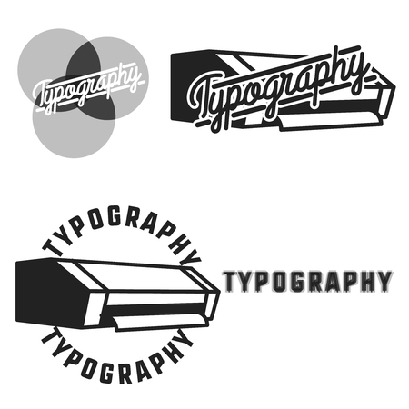 Vintage typography emblemsのイラスト素材