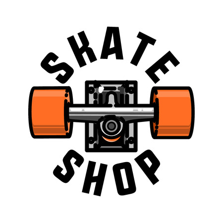 Color vintage skate shop emblemのイラスト素材