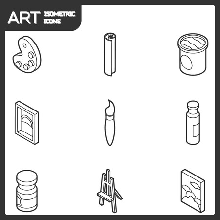 Set of art icon.のイラスト素材
