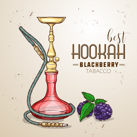 Vector hand drawn hookahのイラスト素材