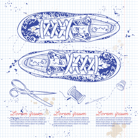 Shoes illustration.のイラスト素材