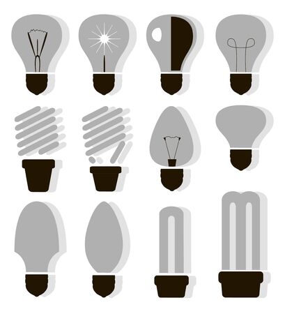 Bulb icons.のイラスト素材