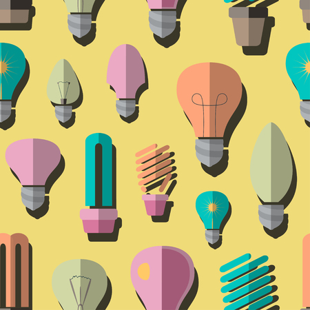 Light bulbs pattern.のイラスト素材