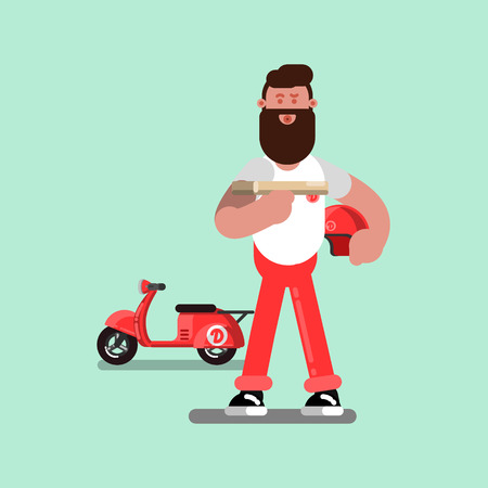 Delivery sketch boyのイラスト素材
