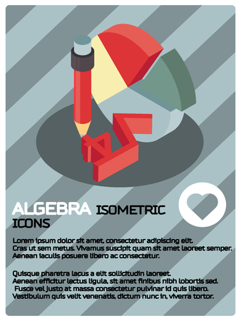 Algebra color isometric posterのイラスト素材