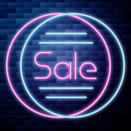 Sale glowing neon signのイラスト素材
