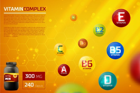 Vitamin complex templateのイラスト素材