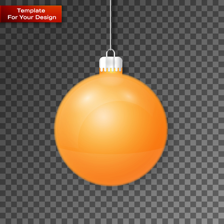 Christmas ball On transparent Background. Vector illustration, EPS 10のイラスト素材