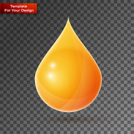 Oil drop On transparent Background. Vector illustration, EPS 10のイラスト素材