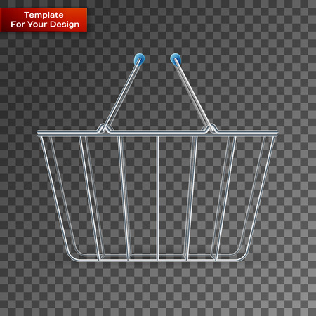 Shopping basket On transparent Background. Vector illustration, EPS 10のイラスト素材