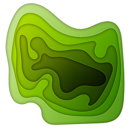 3D abstract background with white paper cut shapes. Vector design layout for business presentations, flyers, posters.のイラスト素材