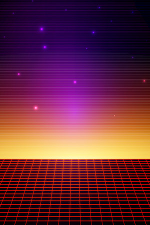 Retro sci fi backgroundのイラスト素材