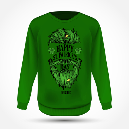 Lettring for Saint Patricks Day on jumper. Vector illustration, EPS 10のイラスト素材