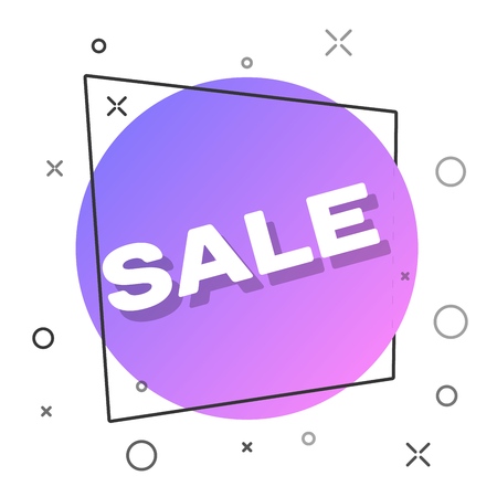 Geometric flat Sale bannerのイラスト素材