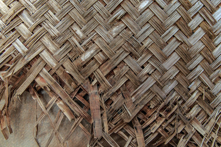Broken weave bamboo wall