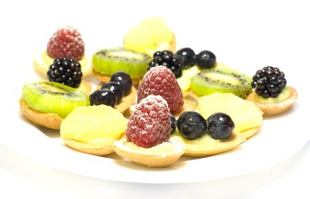 Assorted miniature tarts for banquetの写真素材