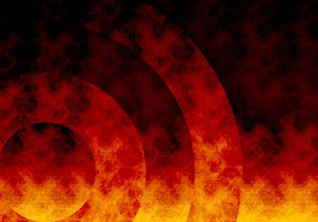 Abstract background with fire circles