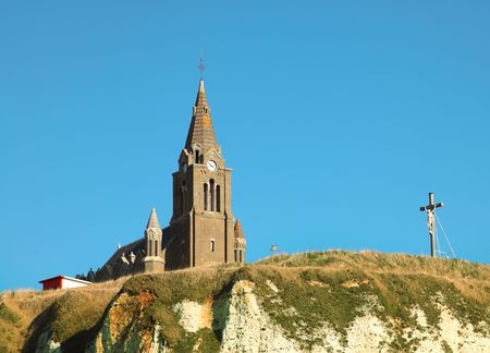 Old church in Dieppe, Normandy の写真素材