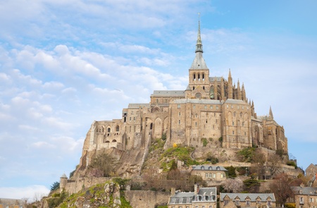 Le Mont Saint Michel, Normandie, Franceの写真素材