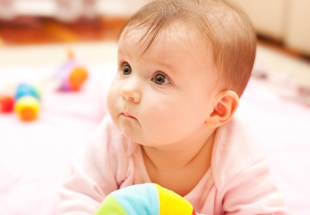 Picture of the cute baby girlの写真素材