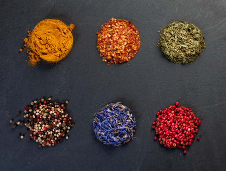 Set of different spices. Top viewの写真素材