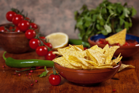 Crunchy delicious corn chips for a tasty snack breakの写真素材