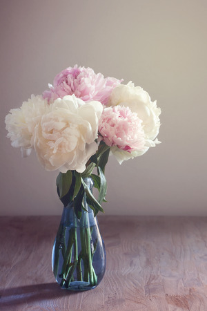 Beautiful bouquet of peoniesの写真素材