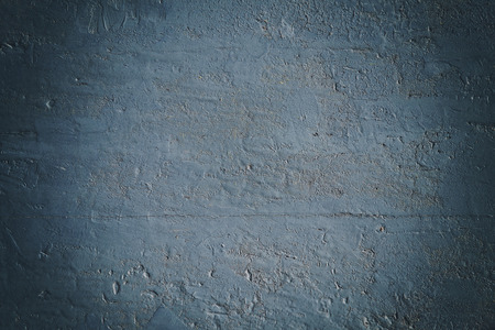 Old wooden backgound and texture painted in blueの写真素材
