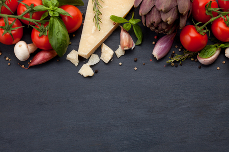 Fresh organic ingridients of mediterranian recipes. Healthy food conceptの写真素材