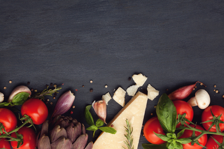Fresh organic ingridients of mediterranian recipes. Healthy food conceptの写真素材