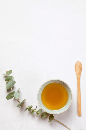 Herbal tea. Natural body care conceptの写真素材