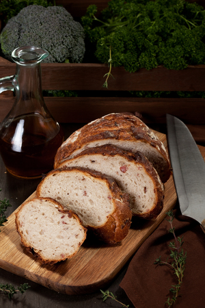 Fresh home-made breadの写真素材