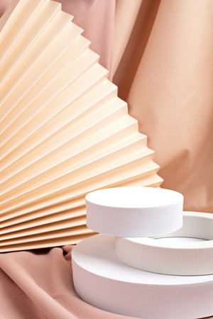 Podium, stand, platform for product presentationの写真素材