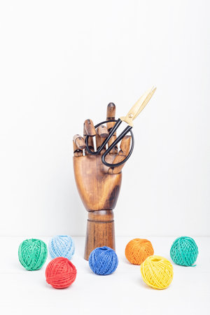 Diy, hobby, handwork concept. Tools and accessories for crafting and leisure
