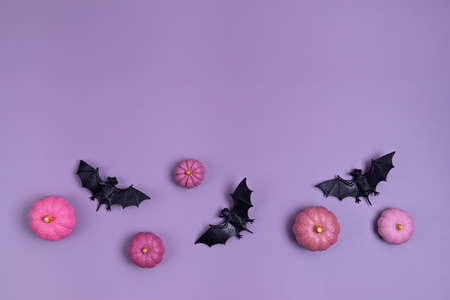 Top view of Halloween decoration. Party, invitation, halloween decoration concept.の写真素材