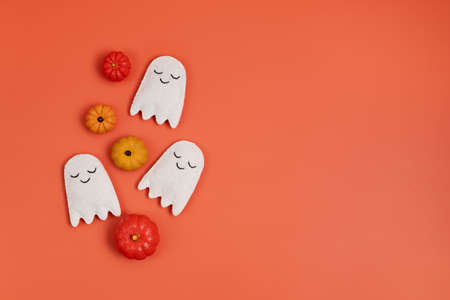 Top view of Halloween decoration. Party, invitation, halloween decoration concept.の写真素材