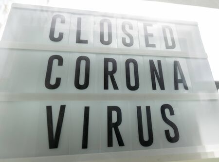 Business office or store shop is closed, bankrupt business due to the effect of novel Coronavirus (COVID-19) pandemic.の写真素材