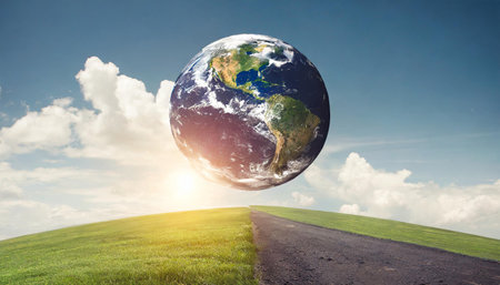 Colorful globe, symbolizing global unityの素材