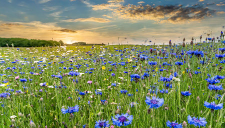 beautiful cosmos flower fieldの素材