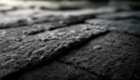 cracked concrete wall covered with black cement texture as background for designの素材